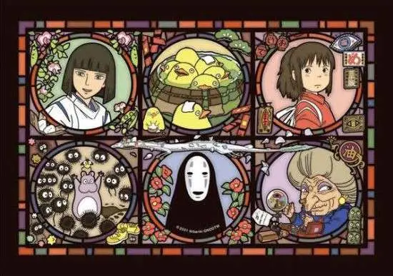 Figurine Studio Ghibli spirited away 208pcs stained glass puzzl